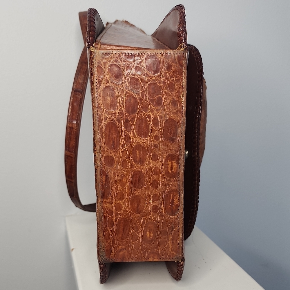 Baby Alligator Shoulder Bag Purse - Picture 7 of 15